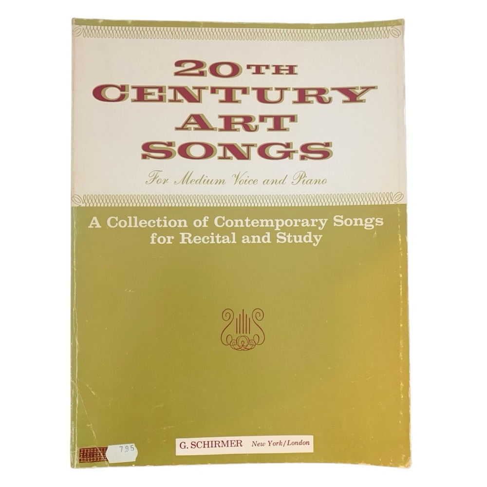 20th Century Art Songs For Medium Voice and Piano Sheet Music Book